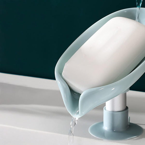 حامل صابون ذاتي التصريف من اوليجاي – تصميم ورقة شجر للحمام والمطبخ